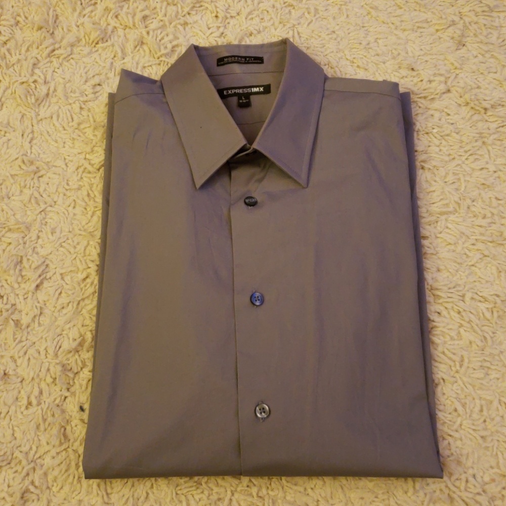 Express Men's Modern Fit Gray Shirt